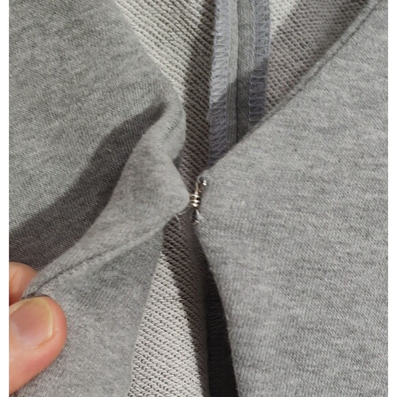 Tulle Anthropologie Gray Cropped Cardigan Jacket 3/4 Sleeve - Picture 4 of 9